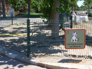 Espaço reservado para cachorros.