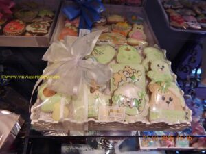 Bolachas para chás de bebê.