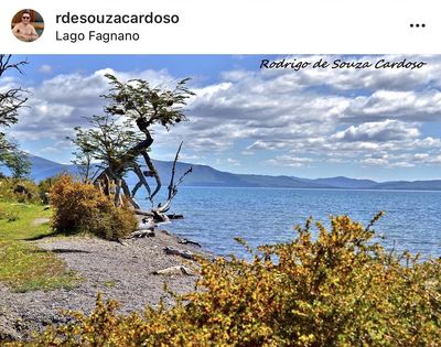 Foto do Lago Fagnano, de autoria de Rodrigo de Souza Cardoso.