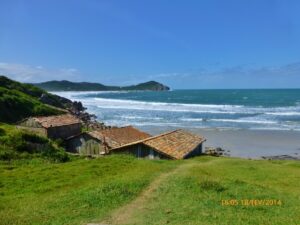 Praia do Rosa, no ponto final.