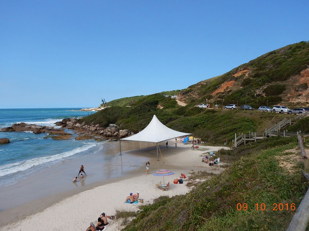 Agora, repare na largura da faixa de areia.
