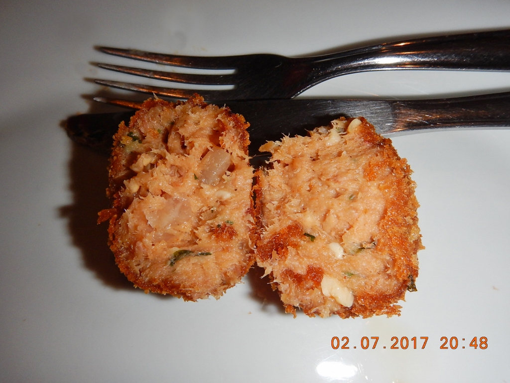 Croquetes de alheira.