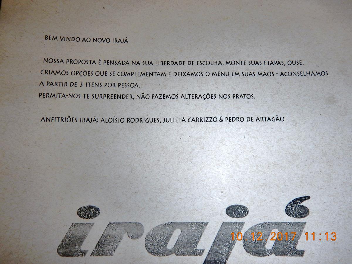 Daí você abre o cardápio... e se depara com essa mensagem: