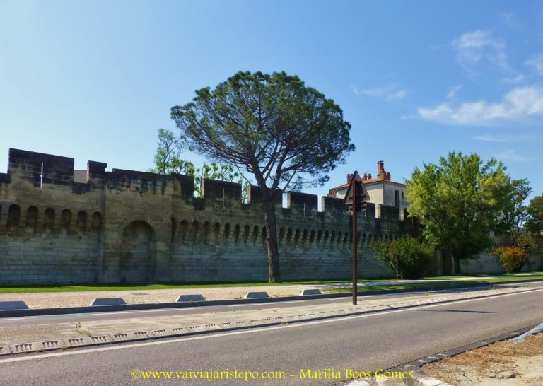 A muralha de Avignon.
