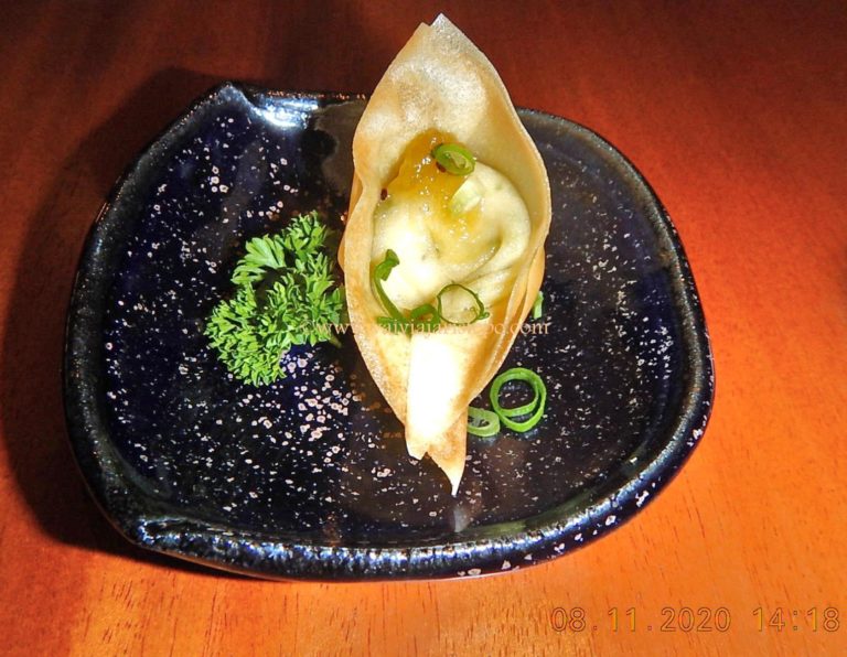 Cappelletti de Camarão Com Geléia de Kiwi. Jappa de Copacabana - Cappelletti de Camarão.