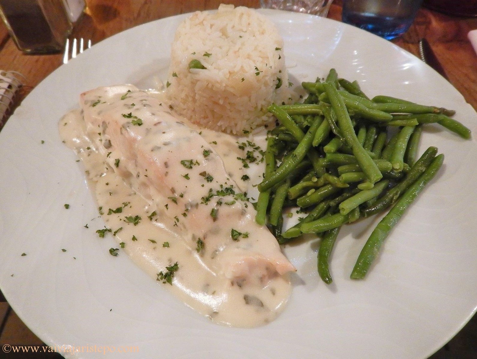 Salmão do La Citrouille, em Paris. Salmão do La Citrouille.