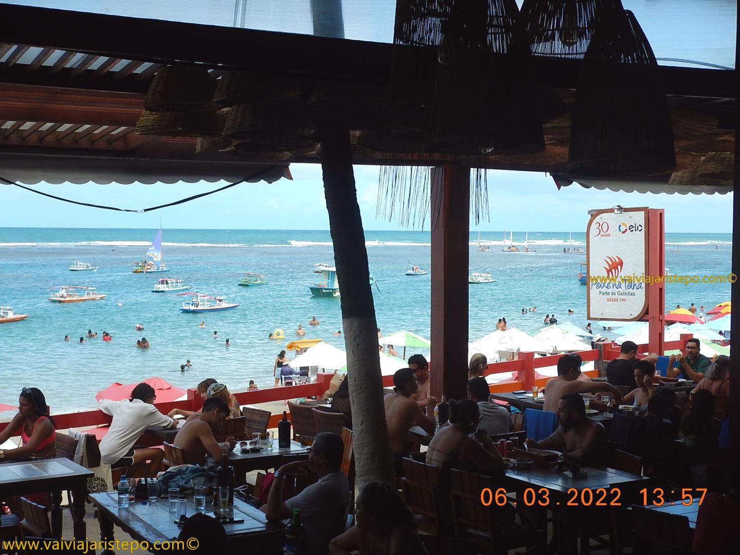Praia do Centro de Porto de Galinhas vista do Peixe na Telha.