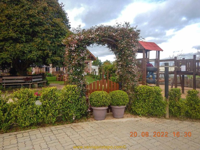 Foto do parque montado para a criançada